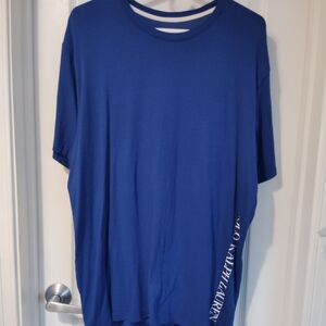 RALPH LAUREN POLO BLUE NWOT LOGO ON SIDE T SHIRT LARGE PREPPY CASUAL STREET WEAR